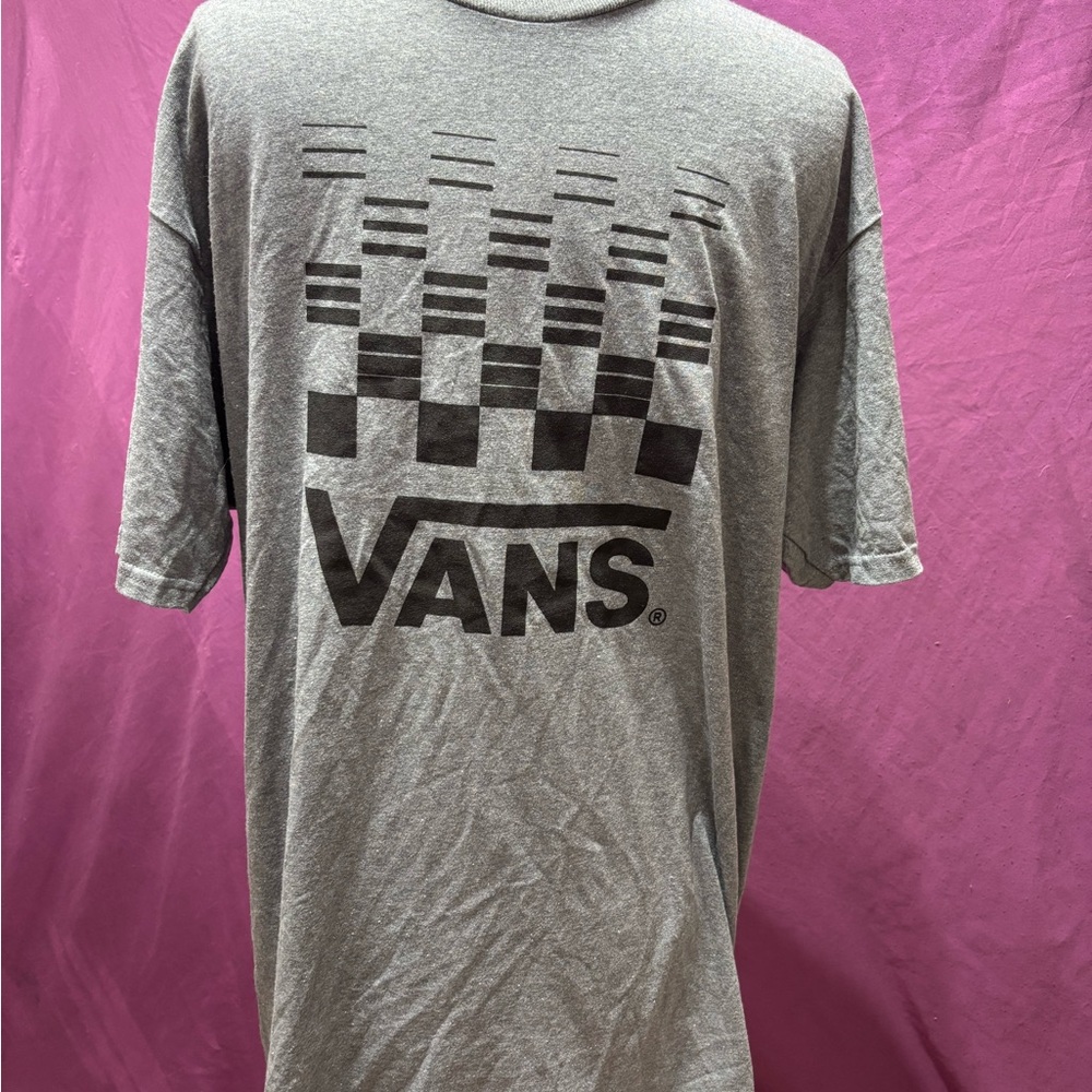 Vans Checkered Gray Short Sleeve Tee, NWOT, Vans Tshirt L